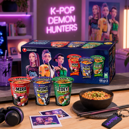 Nongshim KPop Demon Hunters Spicy Ramyun – 3 Geschmacksrichtungen Set 3 × 68 g