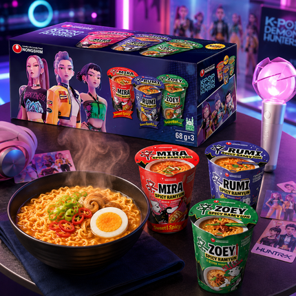 Nongshim KPop Demon Hunters Spicy Ramyun – 3 Geschmacksrichtungen Set 3 × 68 g