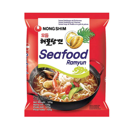 Nongshim Seafood Ramyun 125 g – Ramen Coreano ai Frutti di Mare Piccante