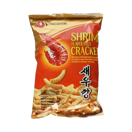 Nongshim Shrimp Flavoured Crackers Snack al Gambero 75g