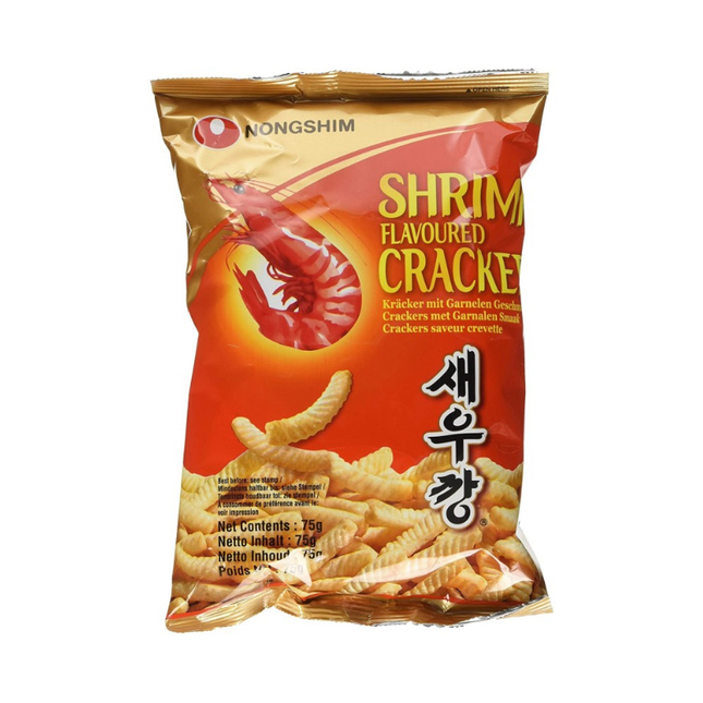 Nongshim Shrimp Flavoured Crackers Snack al Gambero 75g