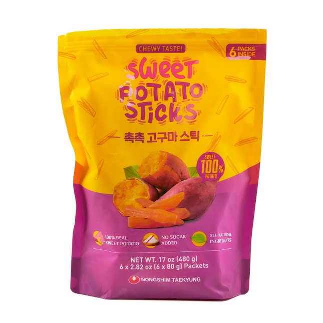 Nongshim Taekyung Süßkartoffel-Sticks 480 g (6 x 80 g)