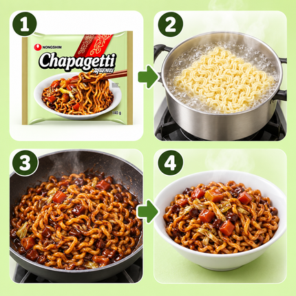 Nongshim Chapagetti Korean Black Bean Noodles 140 g