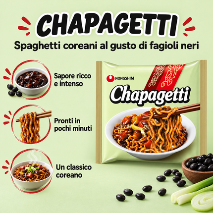 Nongshim Chapagetti Korean Black Bean Noodles 140 g