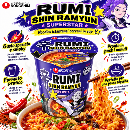 Nongshim – Shin Ramyun KPop Demon Hunters Rumi Superstar Cup – 68 g