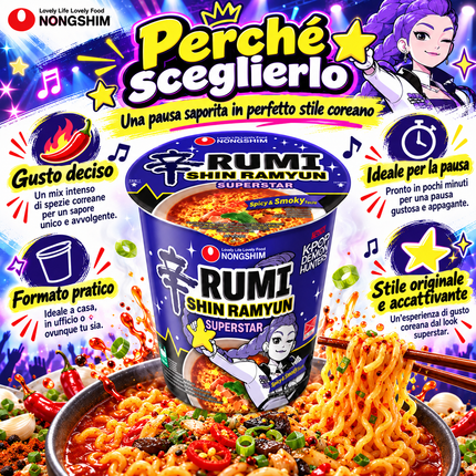 Nongshim – Shin Ramyun KPop Demon Hunters Rumi Superstar Cup – 68 g