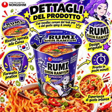Nongshim – Shin Ramyun KPop Demon Hunters Rumi Superstar Cup – 68 g