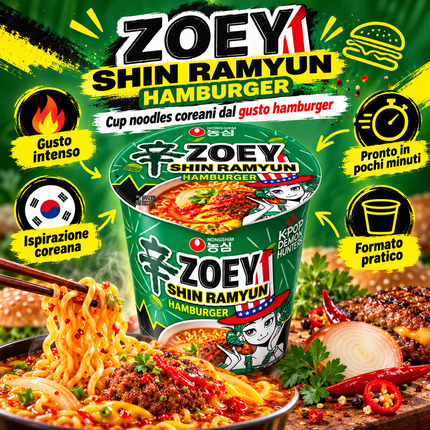 Nongshim – Shin Ramyun KPop Demon Hunters Zoey Burger Hero Cup – 68 g