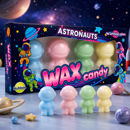 Nubbee Astronauts Wax Candy – Frucht-Wachskaugummis 4 Stück