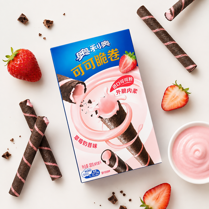 Oreo Cocoa Crispy Rolls Gusto Frullato alla Fragola – 50 g