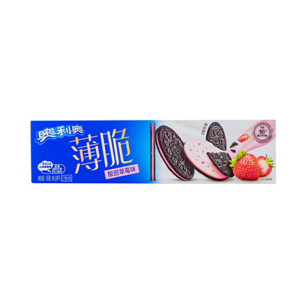 Oreo Thins Yogurt alla Fragola 95g – Biscotti Sottili Oreo con Crema Yogurt e Fragola