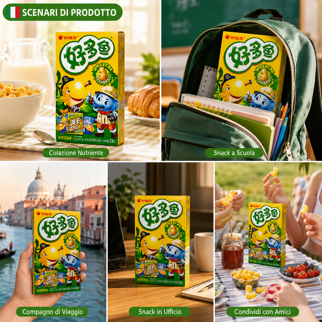 Orion Haoliyou Hao Duo Yu Snack Croccante al Gusto Pollo BBQ 33g