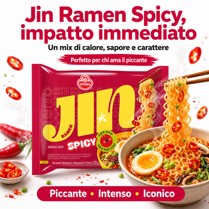 Ottogi Jin Ramen Spicy 120g – Koreanische scharfe Instant-Nudeln