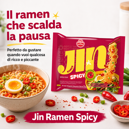 Ottogi Jin Ramen Spicy 120g – Koreanische scharfe Instant-Nudeln