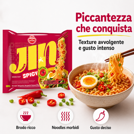 Ottogi Jin Ramen Spicy 120g – Koreanische scharfe Instant-Nudeln