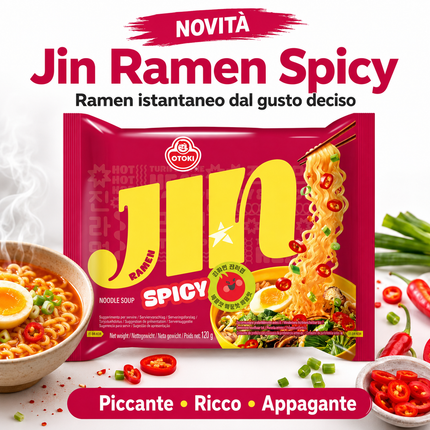 Ottogi Jin Ramen Spicy 120g – Koreanische scharfe Instant-Nudeln