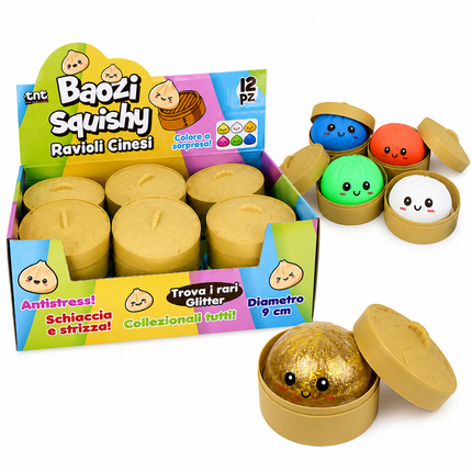 Baozi Squishy Ravioli Cinesi – Squishy Antistress Colore a Sorpresa