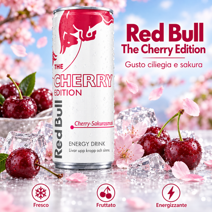 Red Bull Cherry Sakura – Energy Drink 250 ml