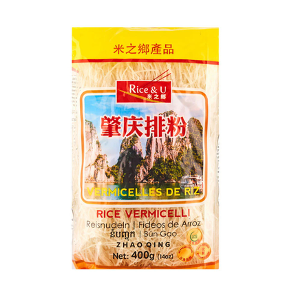 Rice & U Rice Vermicelli Zhaoqing 400 g – Vermicelli di Riso Tradizionali