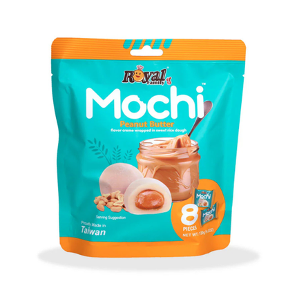 Royal Family Mochi Peanut Butter 120g – Mochi Giapponese Ripieno al Burro di Arachidi (8 Pezzi)