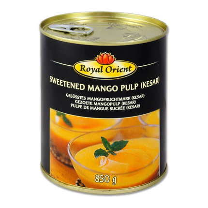 Royal Orient Polpa di Mango Kesar Zuccherata 850g – Sweetened Mango Pulp