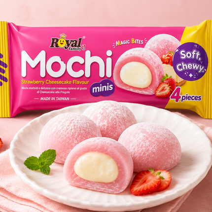 Royal Family Mochi Minis Strawberry Cheesecake Flavour 40g
