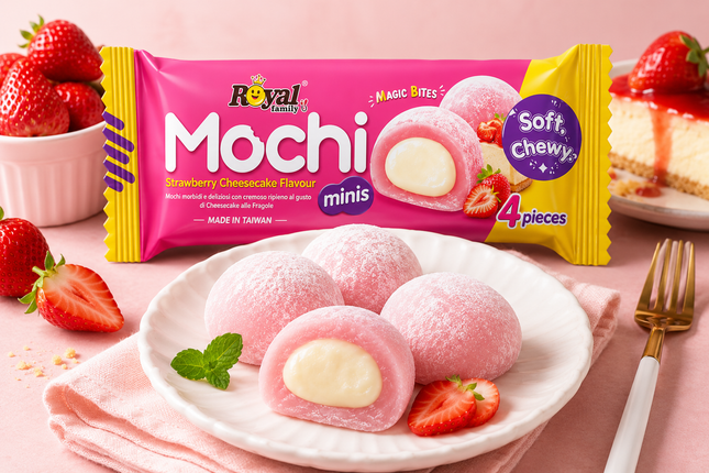 Royal Family Mochi Minis Strawberry Cheesecake Flavour 40g