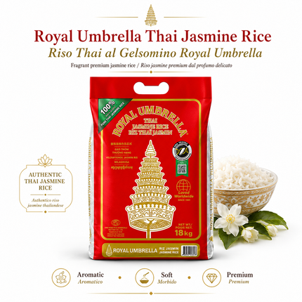 Royal Umbrella Thai Jasmine Rice 18kg – 100% Original Thai