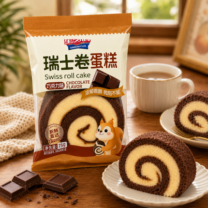 SIMDMYUR Swiss Roll Cake al Cioccolato 75 g