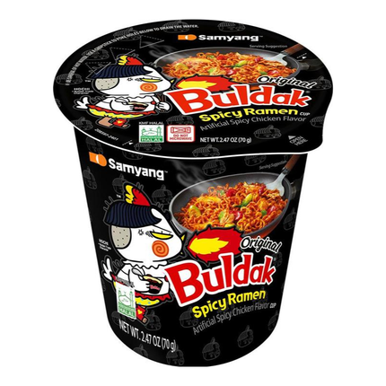 Samyang Buldak Original Spicy Ramen Cup 70 g – Ramen Coreano Piccante in Bicchiere