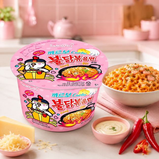 Samyang Buldak Carbo Hot Chicken Flavor Ramen Bowl 105 g
