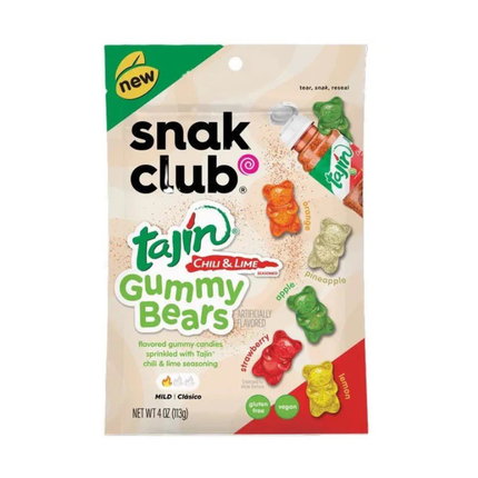 Snak Club Tajín Gummy Bears Chili & Lime 113 g – Spicy Gummy Candies