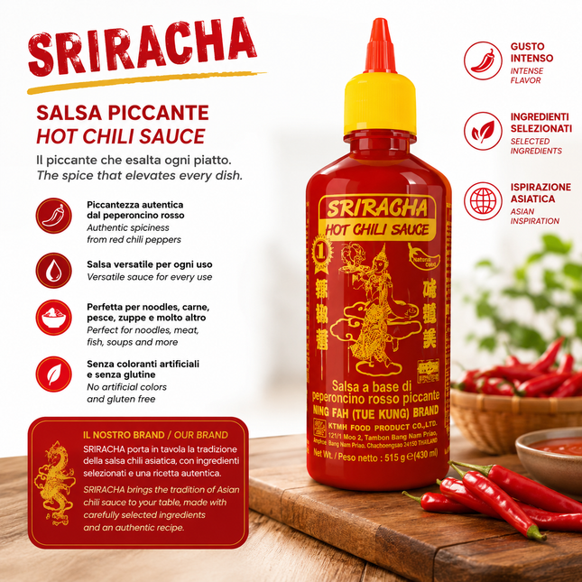 Sriracha Hot Chili Sauce Chili-Soße 450 ml