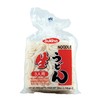 Sukina Udon Nudeln Frisch 600 g (3 x 200 g)