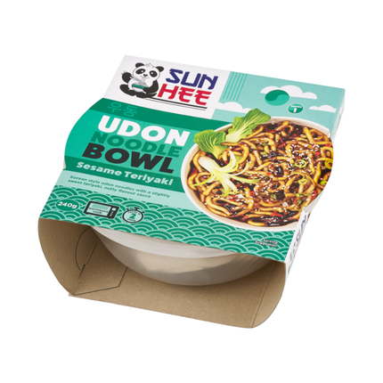 Sun Hee Udon Noodle Bowl Sesame Teriyaki 240 g – Koreanische Udon-Nudeln mit Sesam-Teriyaki-Soße