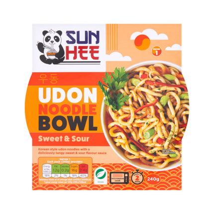 Sun Hee Udon Noodle Bowl Sweet & Sour 240 g – Udon Coreani con Salsa Agrodolce