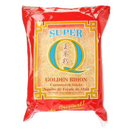 Super Q Golden Bihon Cornstarch Sticks – Vermicelli di Amido di Mais 454 g