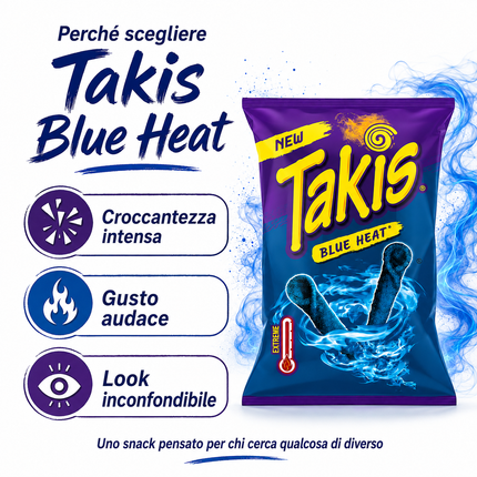 Takis Blue Heat, Chili-Limetten-Tortilla-Locken, 100g