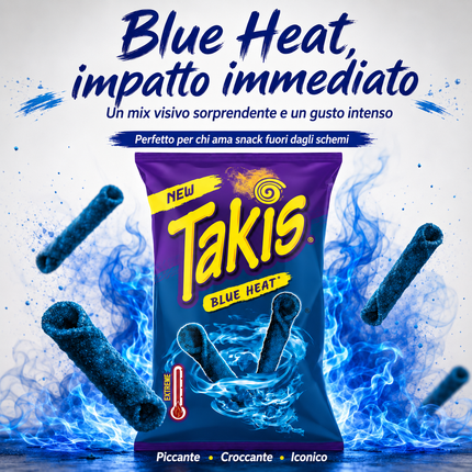 Takis Blue Heat, Chili-Limetten-Tortilla-Locken, 100g