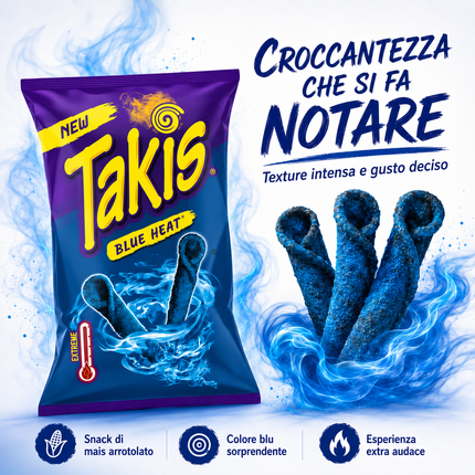 Takis Blue Heat, Chili-Limetten-Tortilla-Locken, 100g
