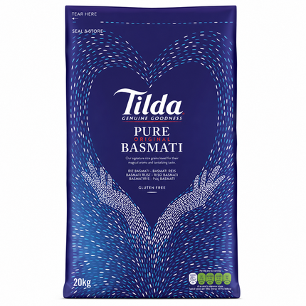 Tilda Pure Original Basmati Rice 20kg – Riso Basmati Premium a Chicco Lungo