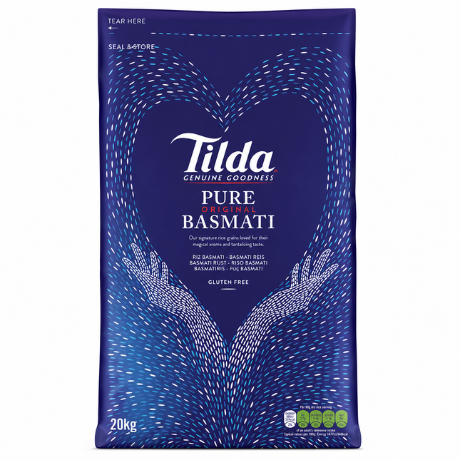 Tilda Pure Original Basmati Rice 20kg – Riso Basmati Premium a Chicco Lungo
