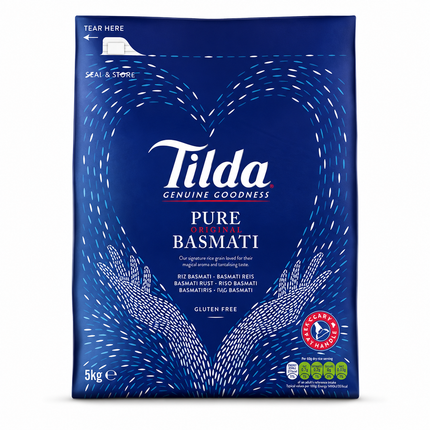 Tilda Pure Original Basmati Rice 5kg – Riso Basmati Premium a Chicco Lungo