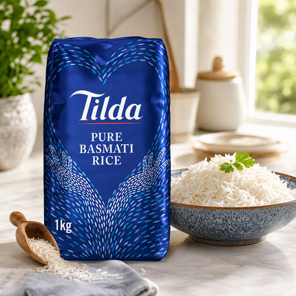Tilda Pure Original Basmati Rice 1kg – Riso Basmati Premium a Chicco Lungo