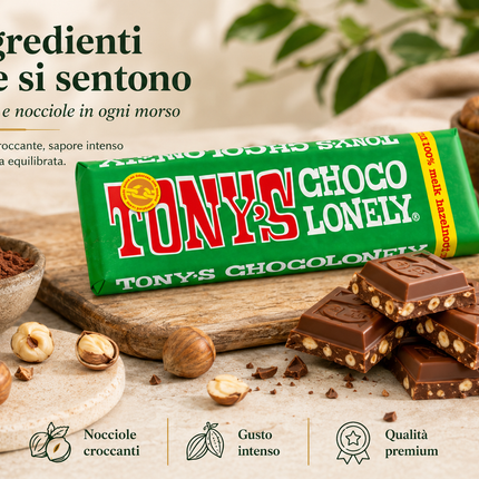 Tony's Chocolonely Milk Chocolate with Hazelnuts 47g