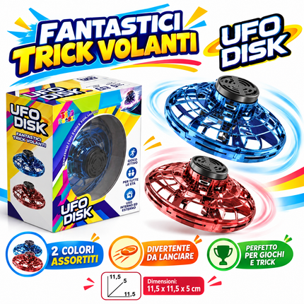 UFO Disk – Disco volante luminoso con effetto boomerang