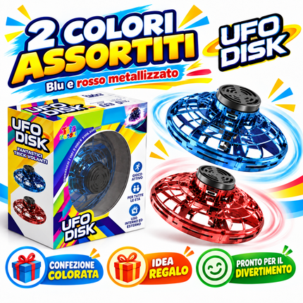 UFO Disk – Disco volante luminoso con effetto boomerang