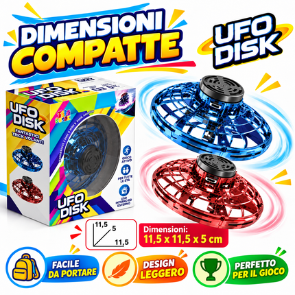 UFO Disk – Disco volante luminoso con effetto boomerang