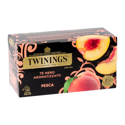 Twinings Tè Nero Aromatizzato alla Pesca – 25 Filtri Sigillati 50 g