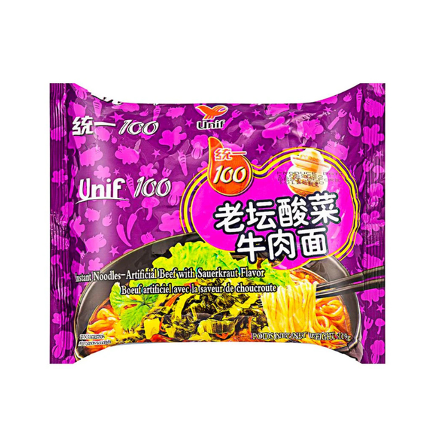 Unif 100 Instant Noodles Beef & Sauerkraut Flavor – Noodles Istantanei Manzo e Crauti 119g